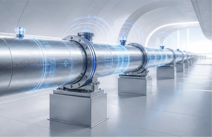 Digital twin visualization of a monitored pipeline integrity system